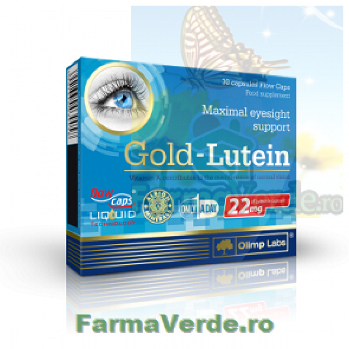 Gold Lutein 30 capsule suport maxim pentru vedere DarmaPlant