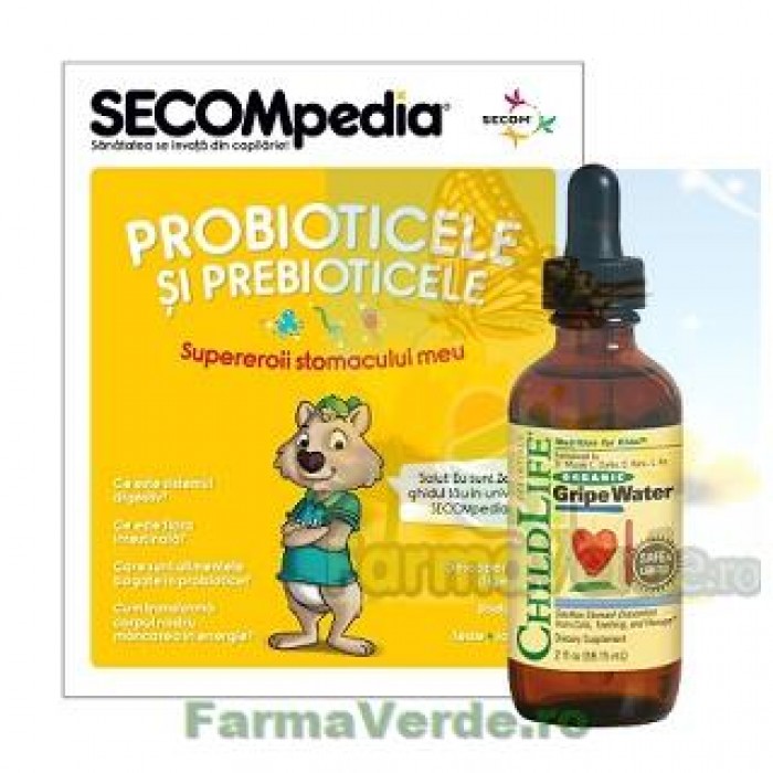 Gripe Water Probiotice si Prebiotice Copii si Bebelusi 59,15 ml ChildeLife Secom