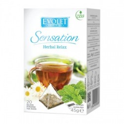 Ceai mix de plante Herbal Relax 20 plicuri Evolet Sensation piramida Vedda