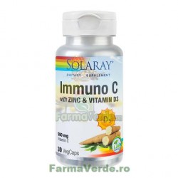 Immuno C with Zinc and Vitamin D3 30 capsule vegetale Secom Solaray