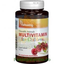 Multivitamine cu minerale pentru copii 90 comprimate Vitaking