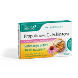 Propolis si Vitamina C Naturala cu Extract de Echinacea 30 comprimate masticabile ROTTA NATURA