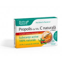 Propolis cu Vitamina C și Miere 30 comprimate masticabile Rotta Natura