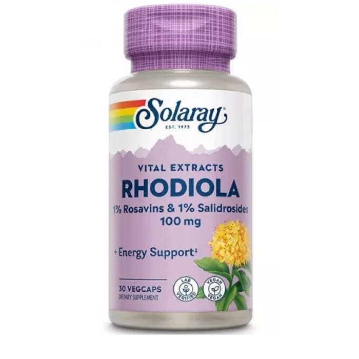 Super Rhodiola Extract 500 mg 30 capsule Solaray Secom