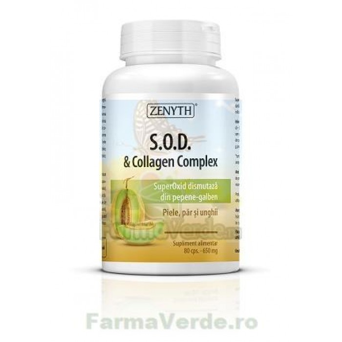 S.O.D. & Collagen Complex 650 mg 80 capsule Zenyth PHARMACEUTICALS