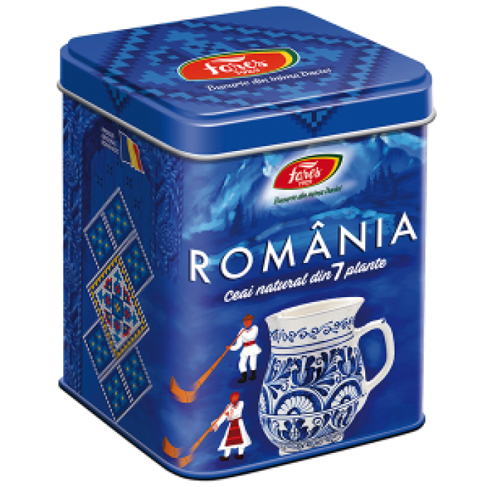 Ceai Suvenir Romania Albastru 7 Plante 100 gr Fares