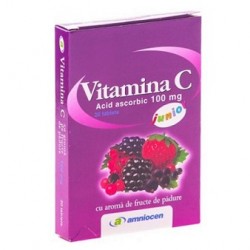 Vitamina C 180 mg Fructe De Padure Copii 20 tablete Amniocen